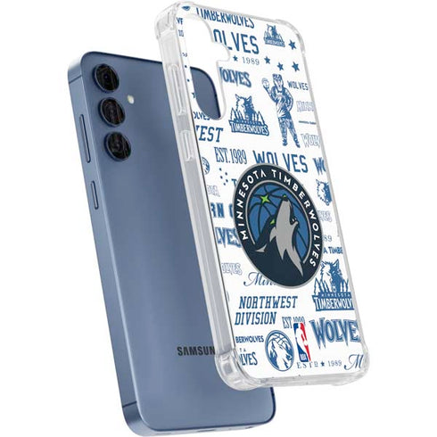 NBA Minnesota Timberwolves Historic Blast Galaxy A35 5G Clear Case